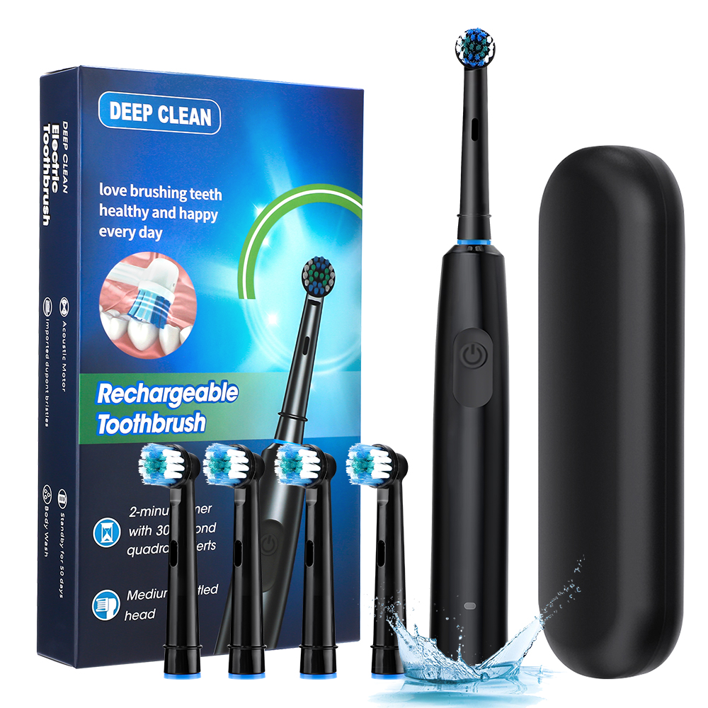 Teeth Whitening Toothbrush - Intelligent Rotating Electric Toothbrush, Rechargeable Rotary