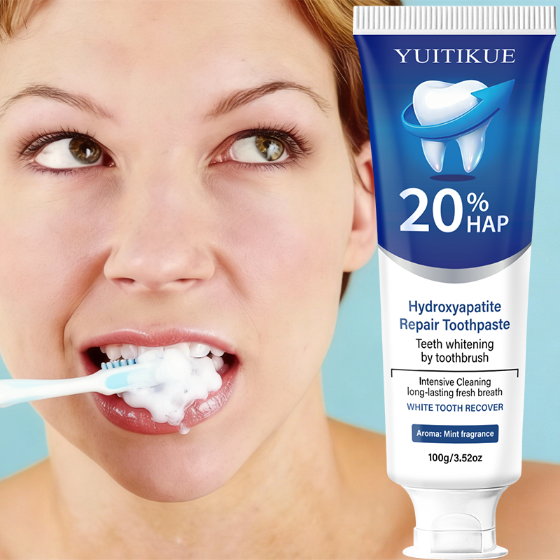 Teeth Whitening That Works - YUITIKUE 100g20% HAP Hydroxyapatite Repair Toothpaste,
