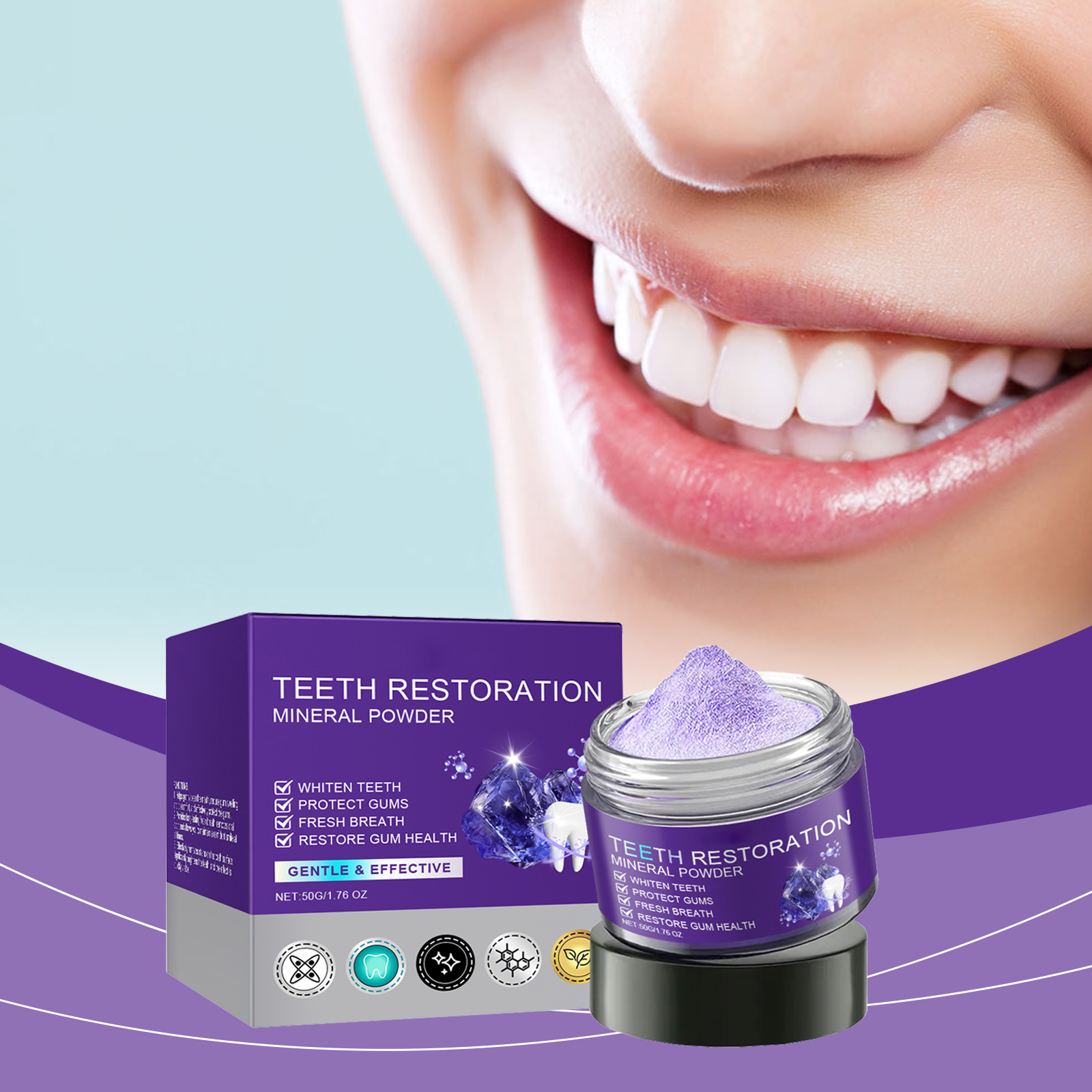Teeth Restoration Mineral Powd - đánh giá và giá Teeth Whitening Fast