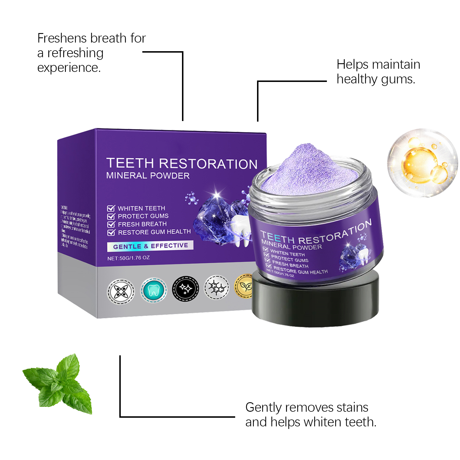 Teeth Restoration Mineral Powd - đánh giá và giá Teeth Whitening Fast