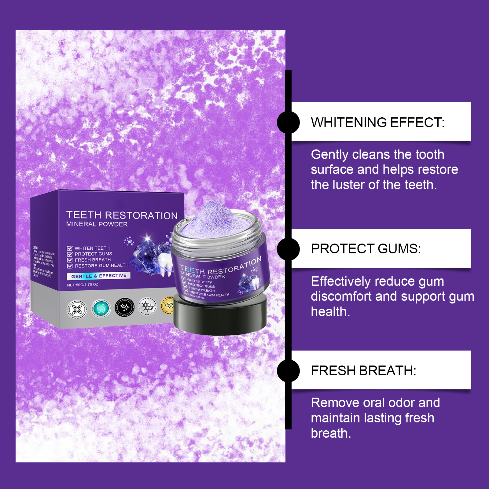 Teeth Restoration Mineral Powd - đánh giá và giá Teeth Whitening Fast