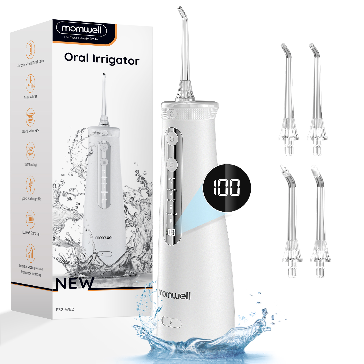 Mornwell 5032 Water Floss Soni - đánh giá và giá Teeth Whitening From Home