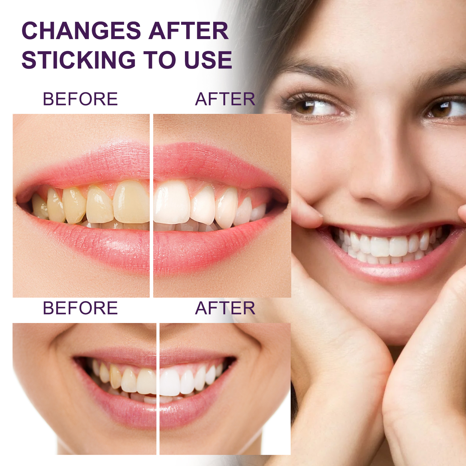V34 Purple ToothpasteTeeth Whi - đánh giá và giá Teeth Whitening Yellow Teeth