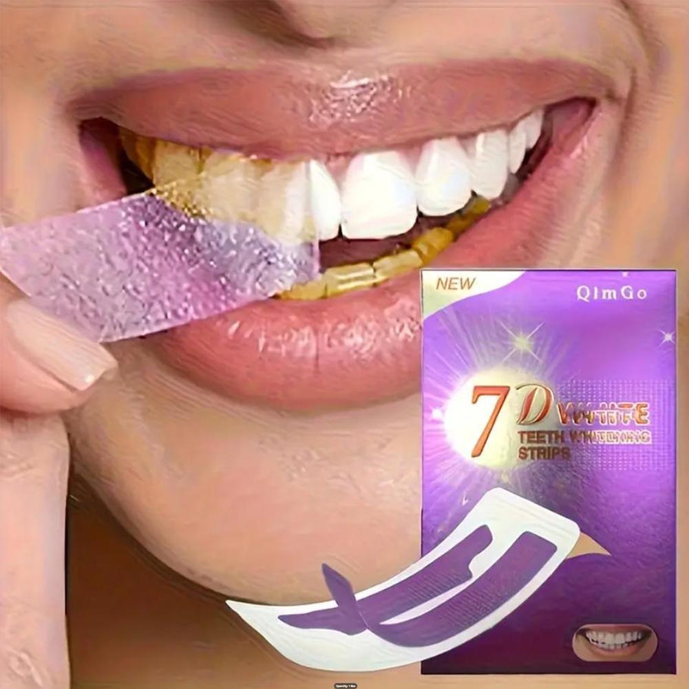 Purple Teeth Whitening Strips  - đánh giá và giá Teeth Whitening Yellow Teeth