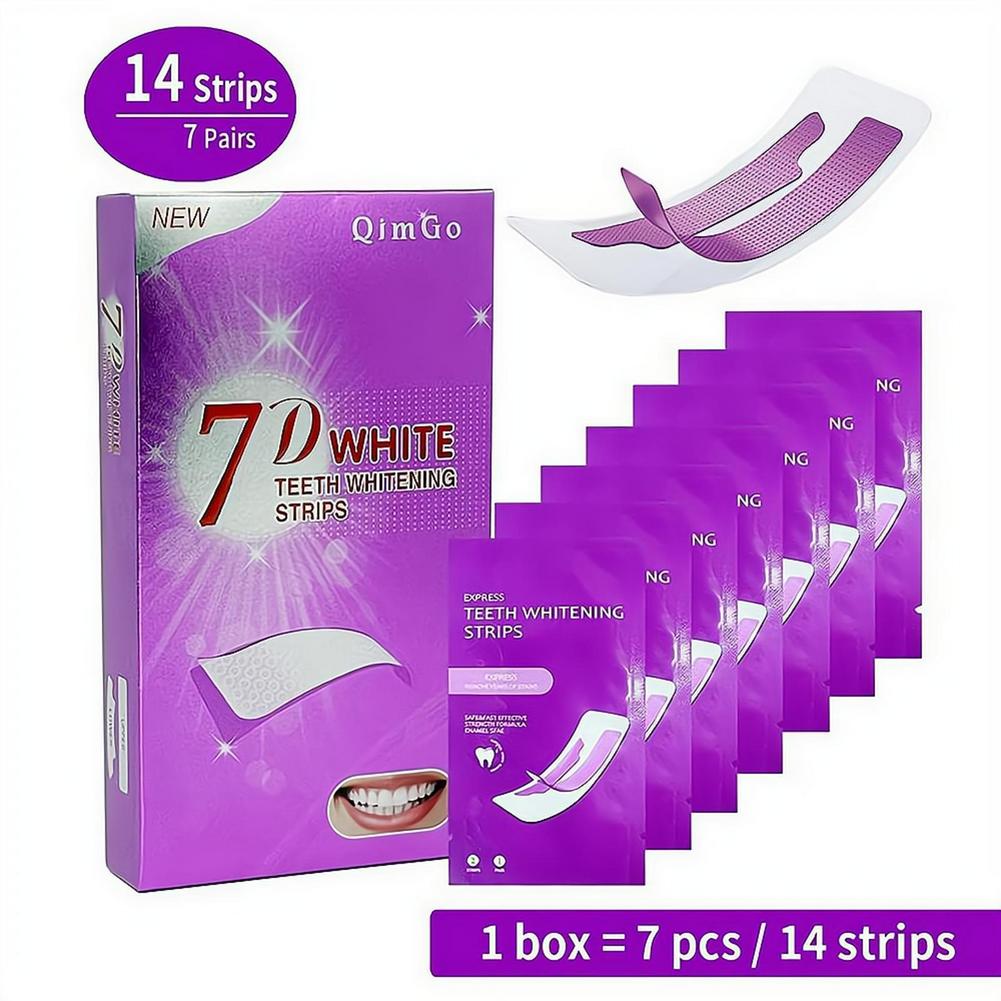 Purple Teeth Whitening Strips  - đánh giá và giá Teeth Whitening Yellow Teeth