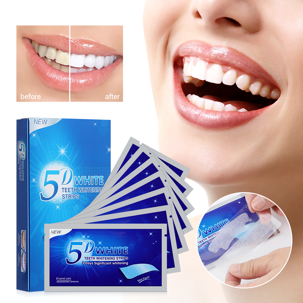 5D Teeth Whitening Strips Remo - đánh giá và giá Teeth Whitening Yellow Teeth