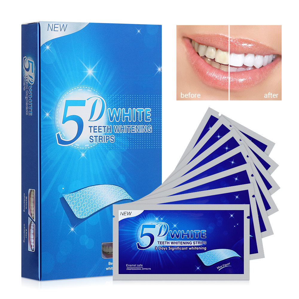 5D Teeth Whitening Strips Remo - đánh giá và giá Teeth Whitening Yellow Teeth