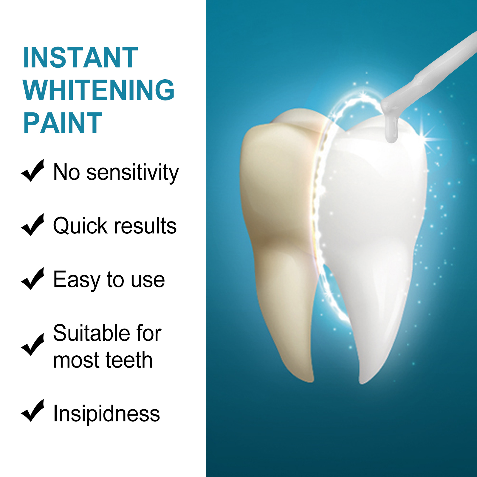 Instant Teeth Whitening Paint  - đánh giá và giá Teeth Whitening Yellow Teeth