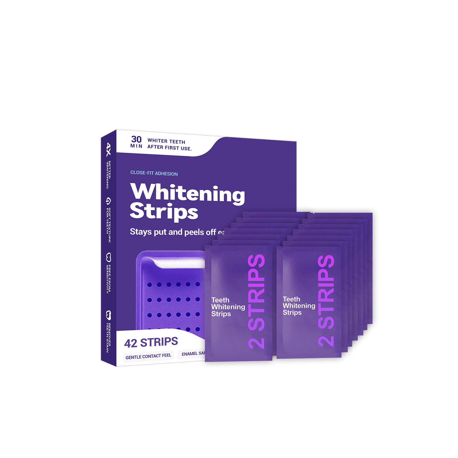 Purple Teeth Whitening Strips  - đánh giá và giá Teeth Whitening Yellow Teeth