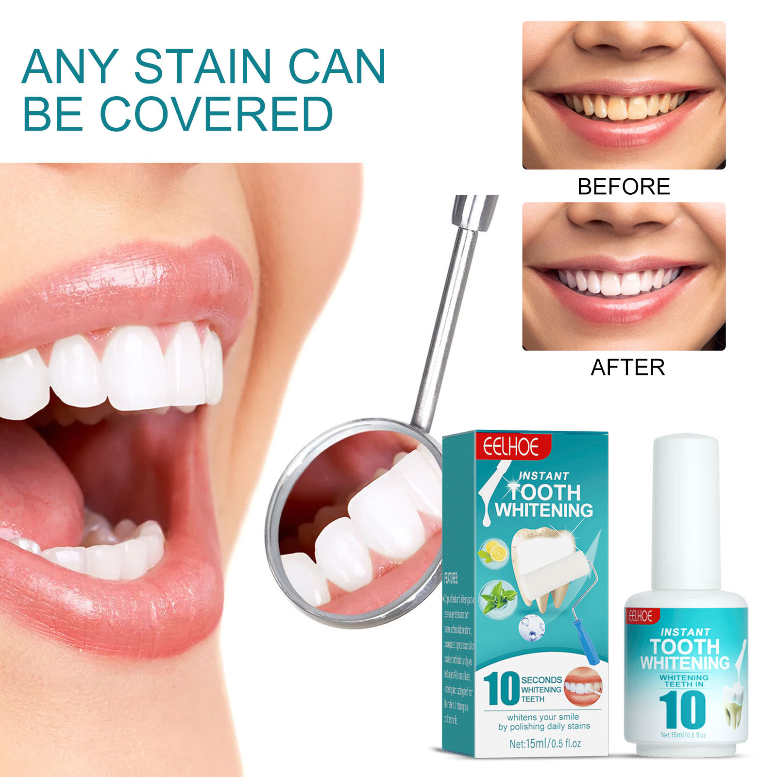 Tooth Whitening Paint Effectiv - đánh giá và giá Teeth Whitening Yellow Teeth
