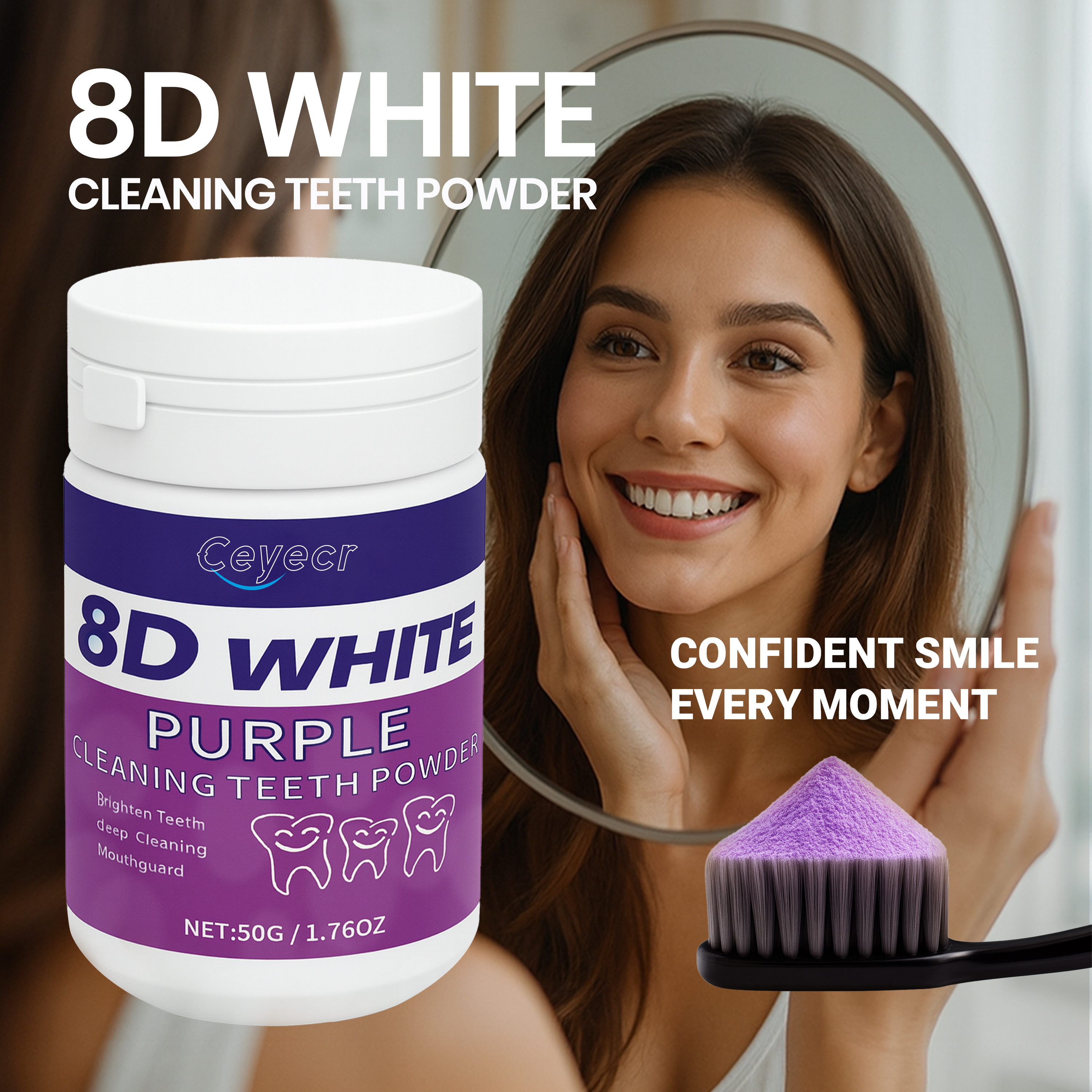 8D white Teeth Whitening Powde - đánh giá và giá Teeth Whitening From Home