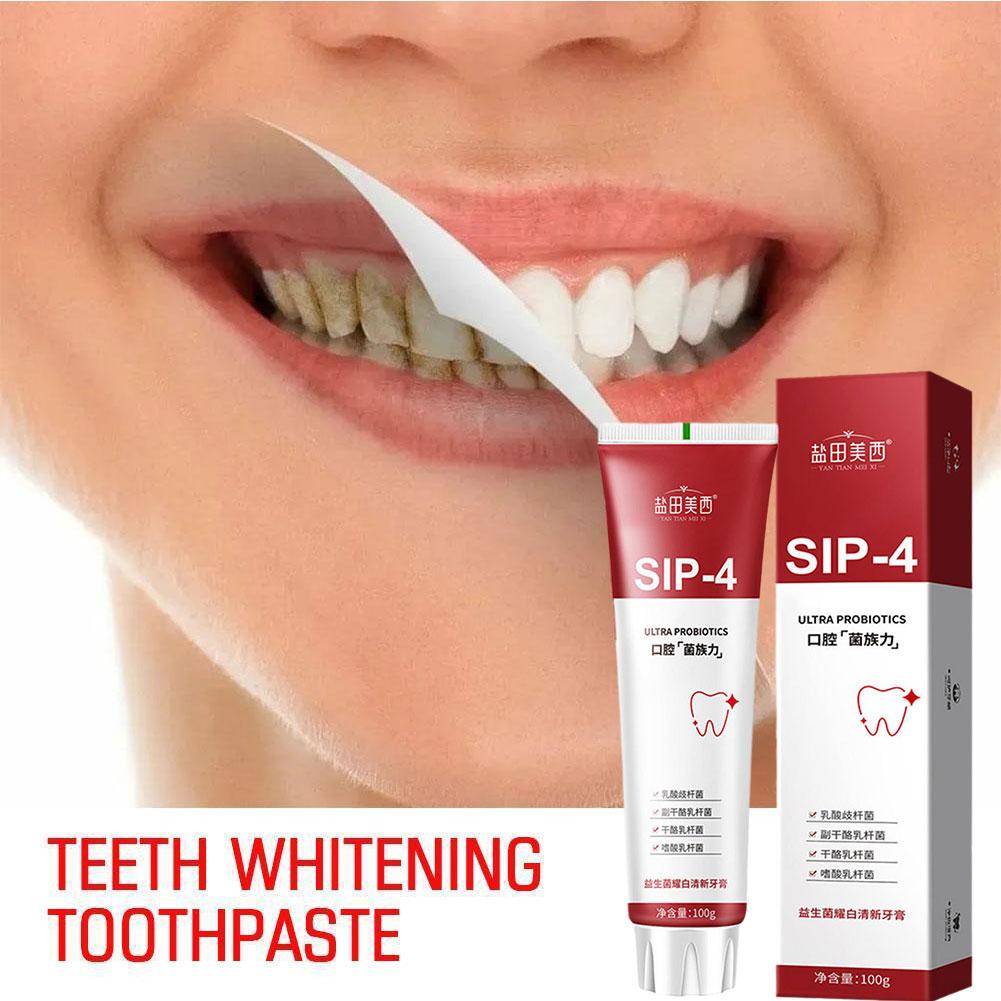 100g Sip-4 Probiotic Whitening - đánh giá và giá Teeth Whitening Yellow Teeth