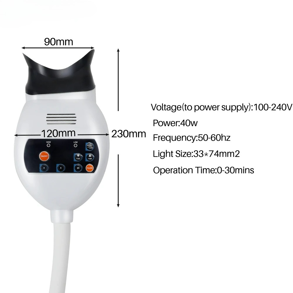 Adjustable 3 Colors LED Teeth  - đánh giá và giá Teeth Whitening Light