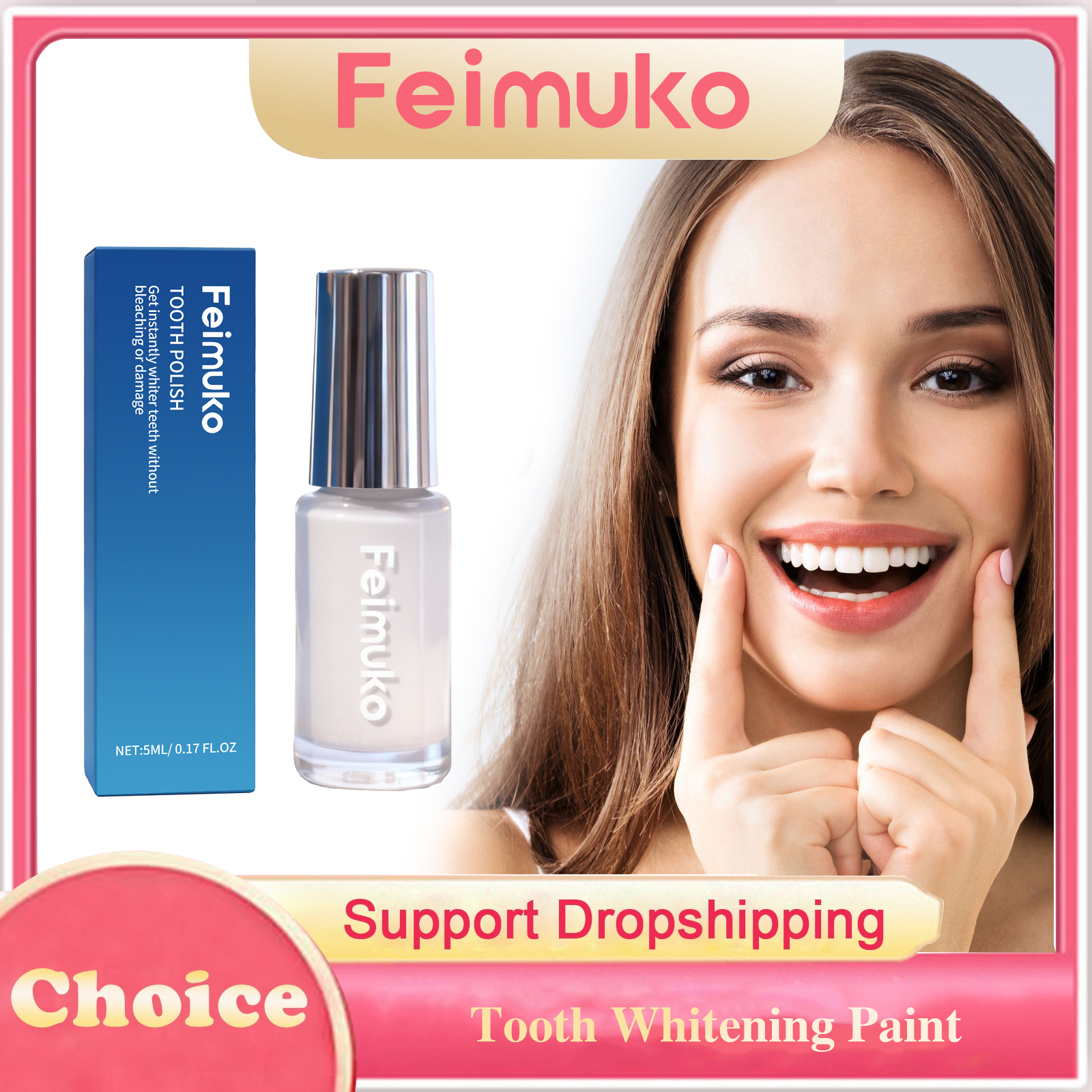 5ml Tooth Whitening Paint Remo - đánh giá và giá Teeth Whitening Yellow Teeth