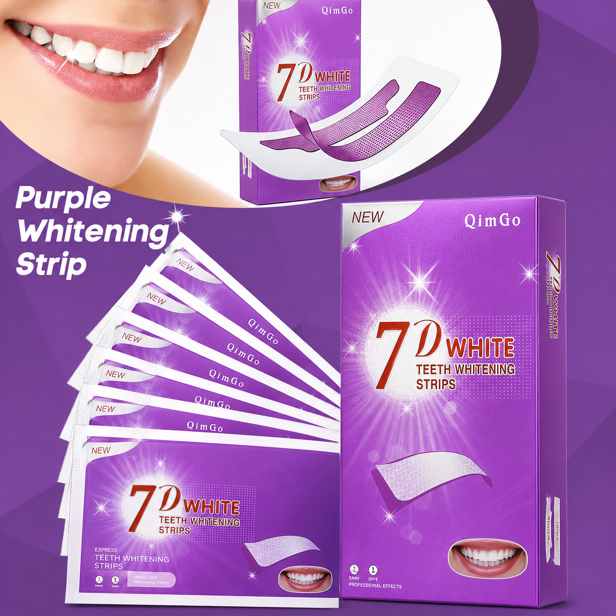 Purple Teeth Whitening Strip N - đánh giá và giá Teeth Whitening Fast