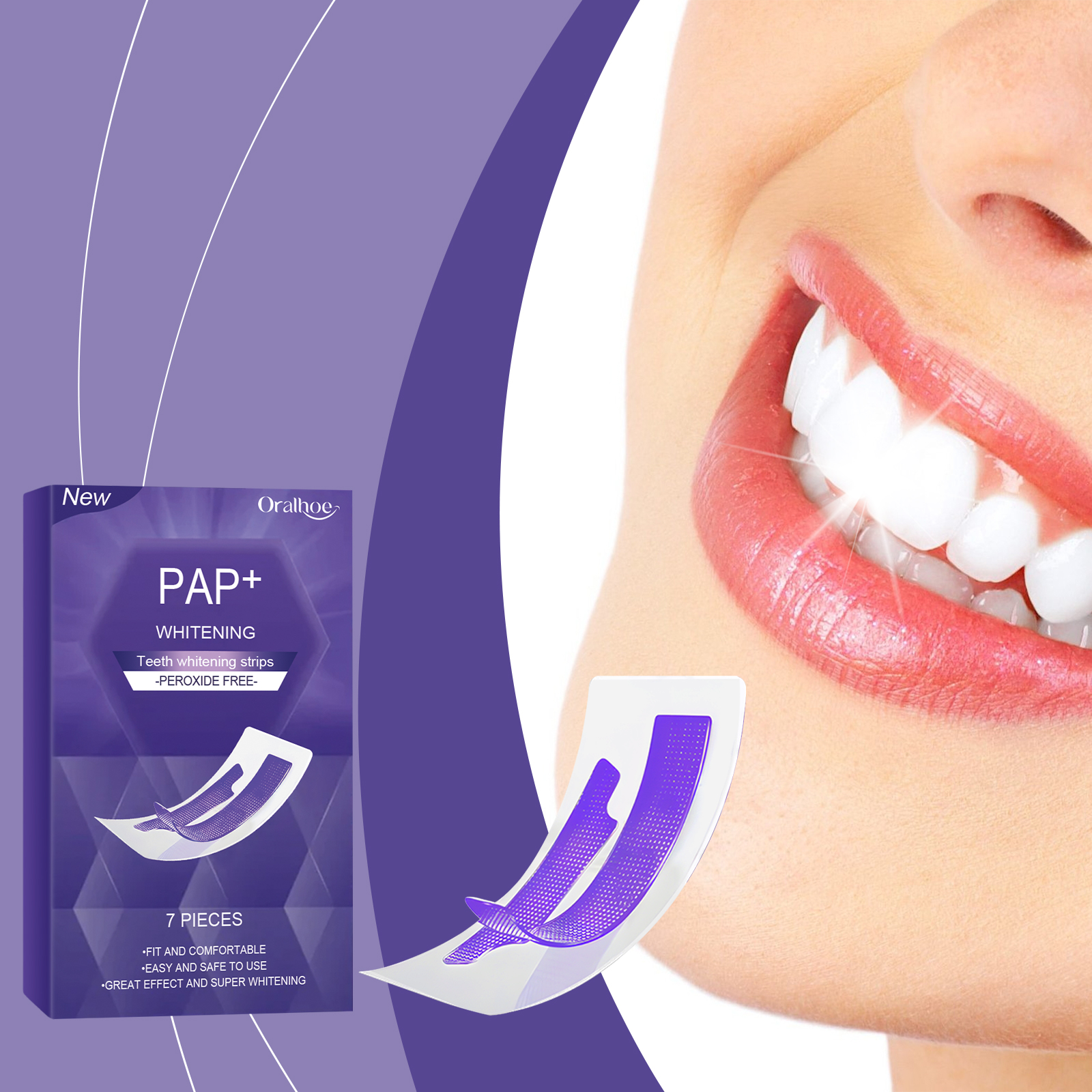Purple Teeth Whitening Strips  - đánh giá và giá Teeth Whitening Toothpaste