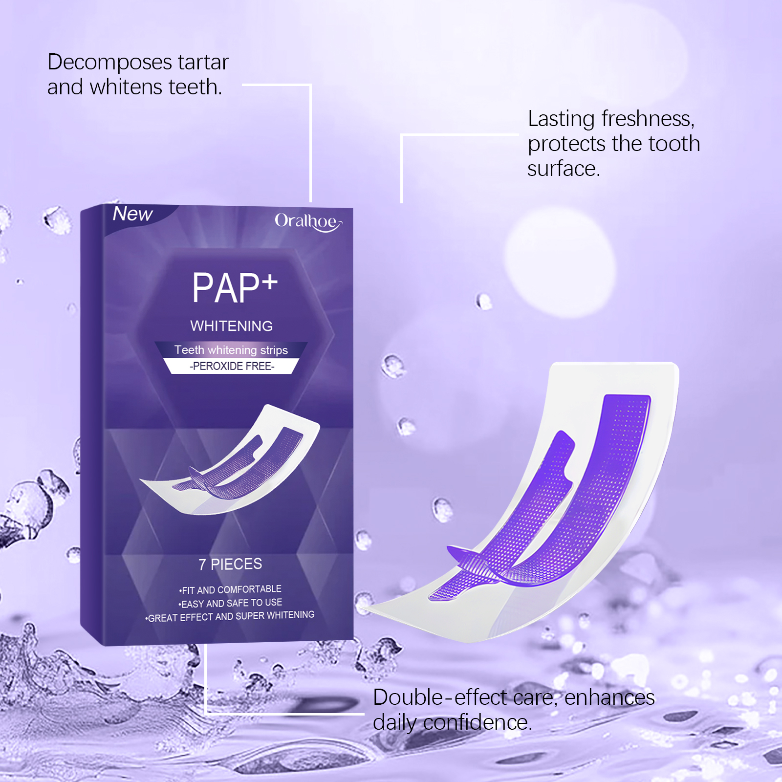 Purple Teeth Whitening Strips  - đánh giá và giá Teeth Whitening Toothpaste