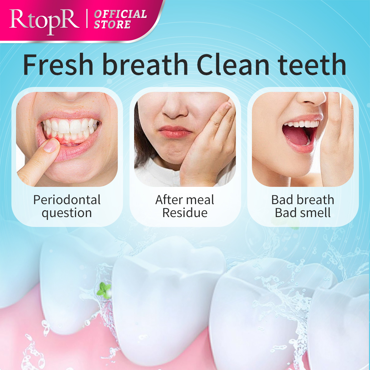 RtopR Mint Whitening Teeth Mou - đánh giá và giá Teeth Whitening Xylitol
