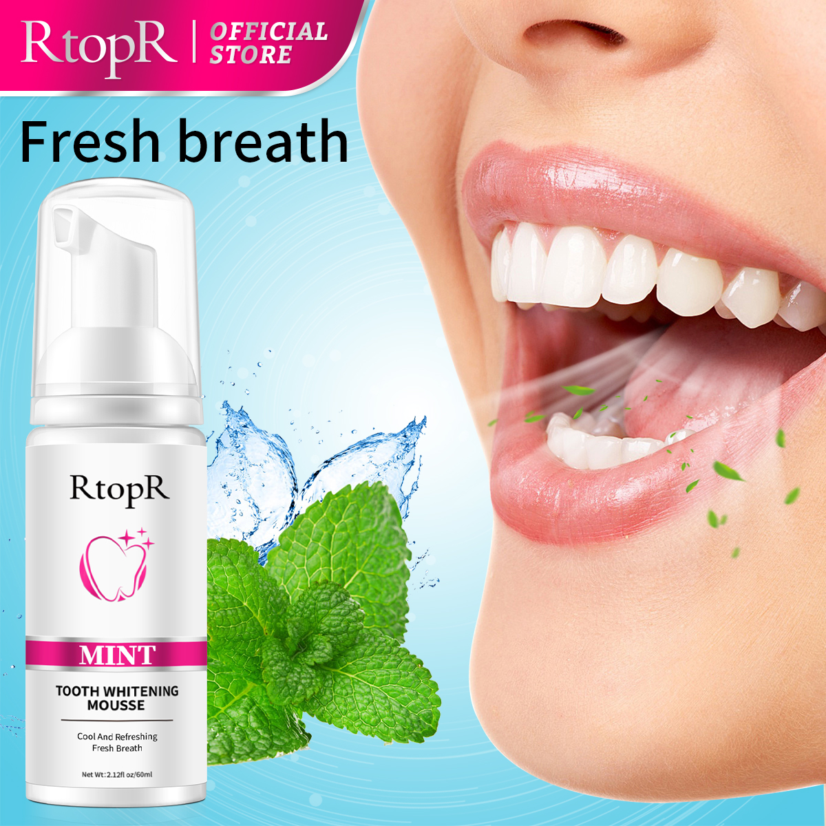 RtopR Mint Whitening Teeth Mou - đánh giá và giá Teeth Whitening Xylitol